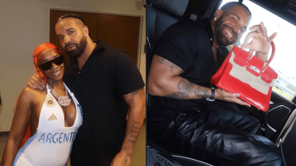 Drakes Spoils Sexyy Red With Red Birkin Bag After World Cup Final Link-Up