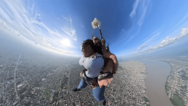 ‘Girl, You Got Airbags!’ — TikTok Star Chanell T. Zand Goes  Goes Viral After Her Boobs ‘Deploy’ During Skydiving Wardrobe Malfunction